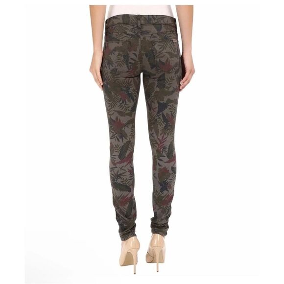 Hudson Jeans Krista Printed Super Skinny Bramble Green Jeans Pants Size 29 - Picture 2 of 14